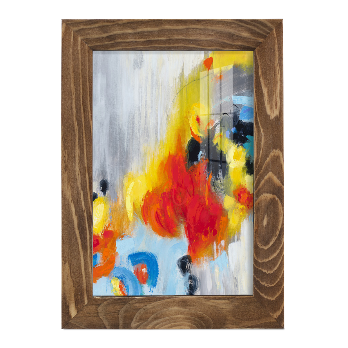 In the Loop I -Framed Print w/glass-Walnut