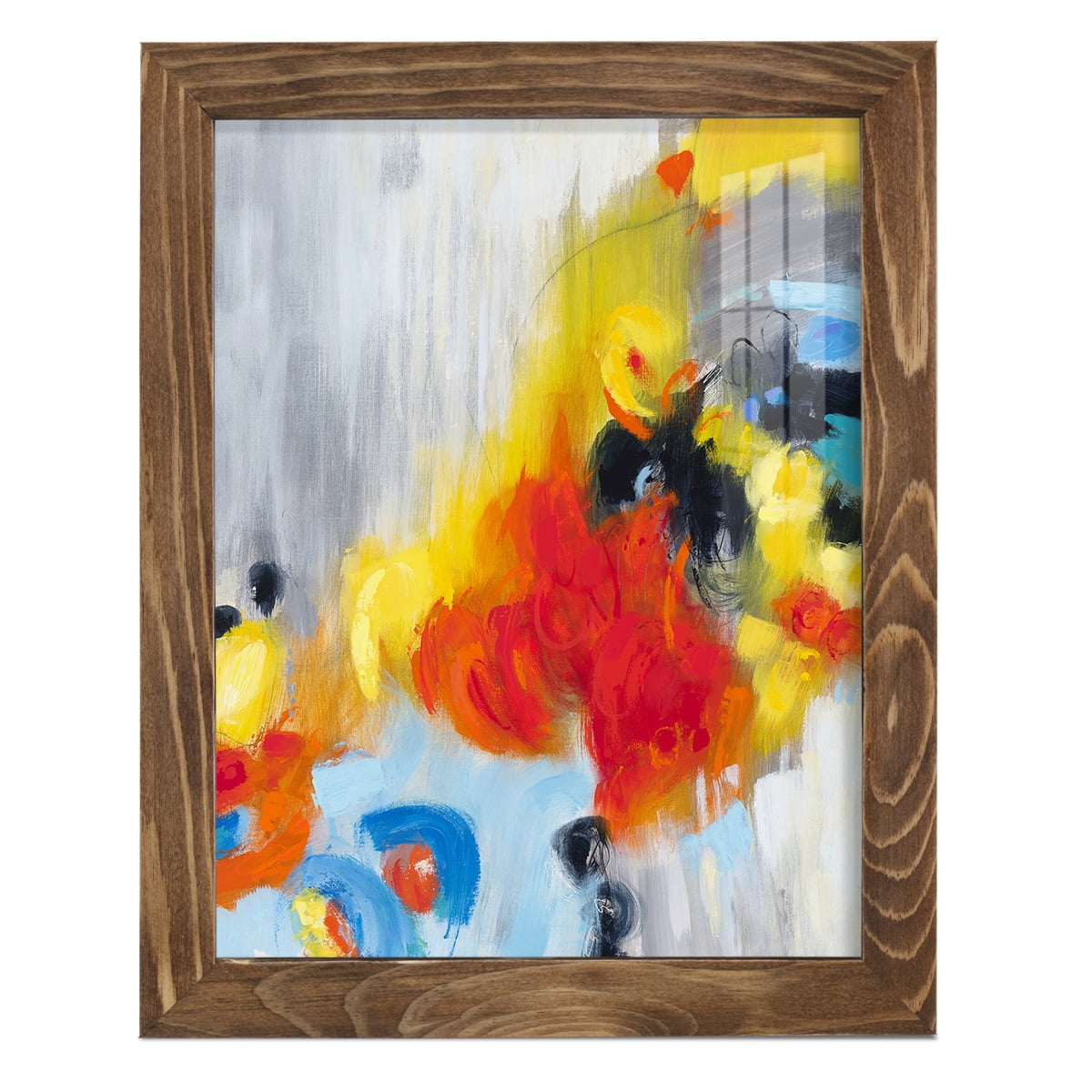 In the Loop I -Framed Print w/glass-Walnut