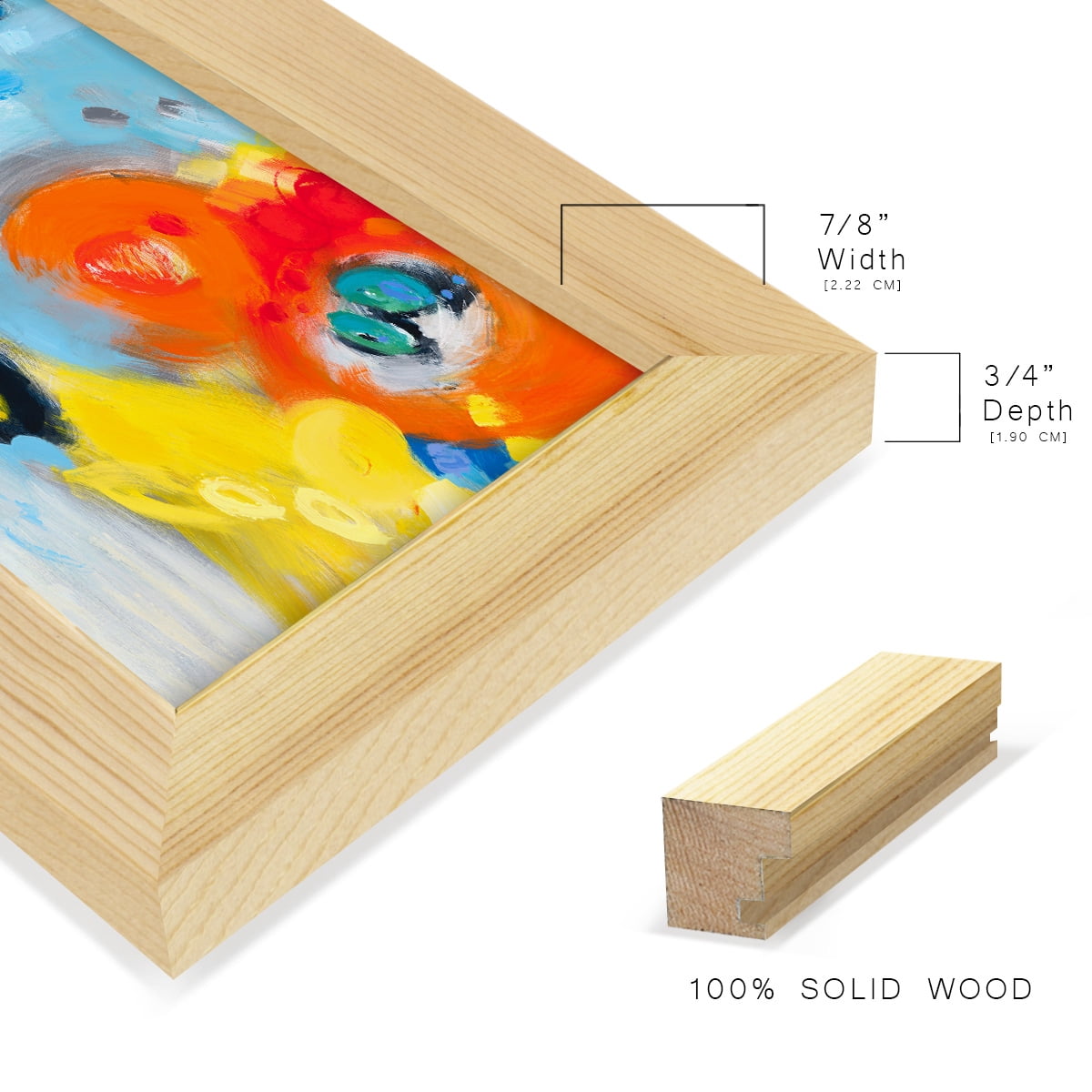 In the Loop II -Framed Print w/glass-Natural Wood