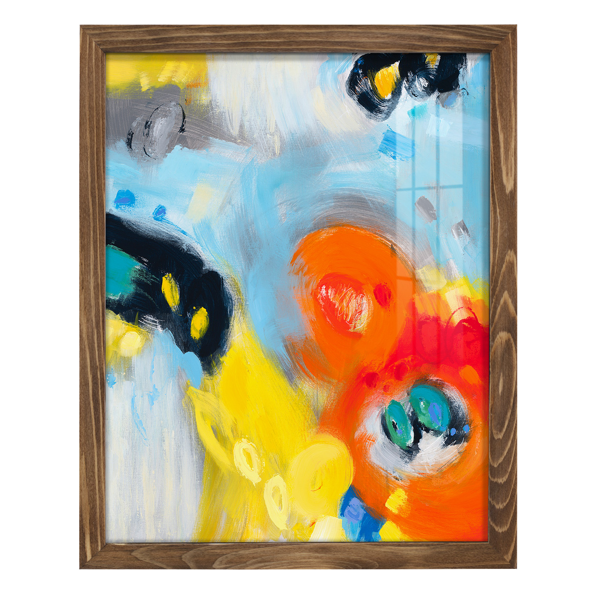 In the Loop II -Framed Print w/glass-Walnut