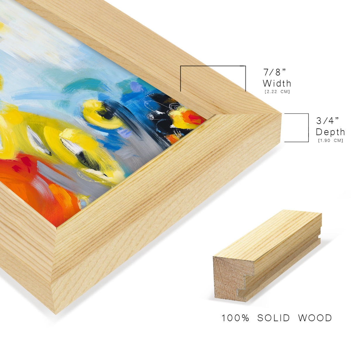 In the Loop III -Framed Print w/glass-Natural Wood