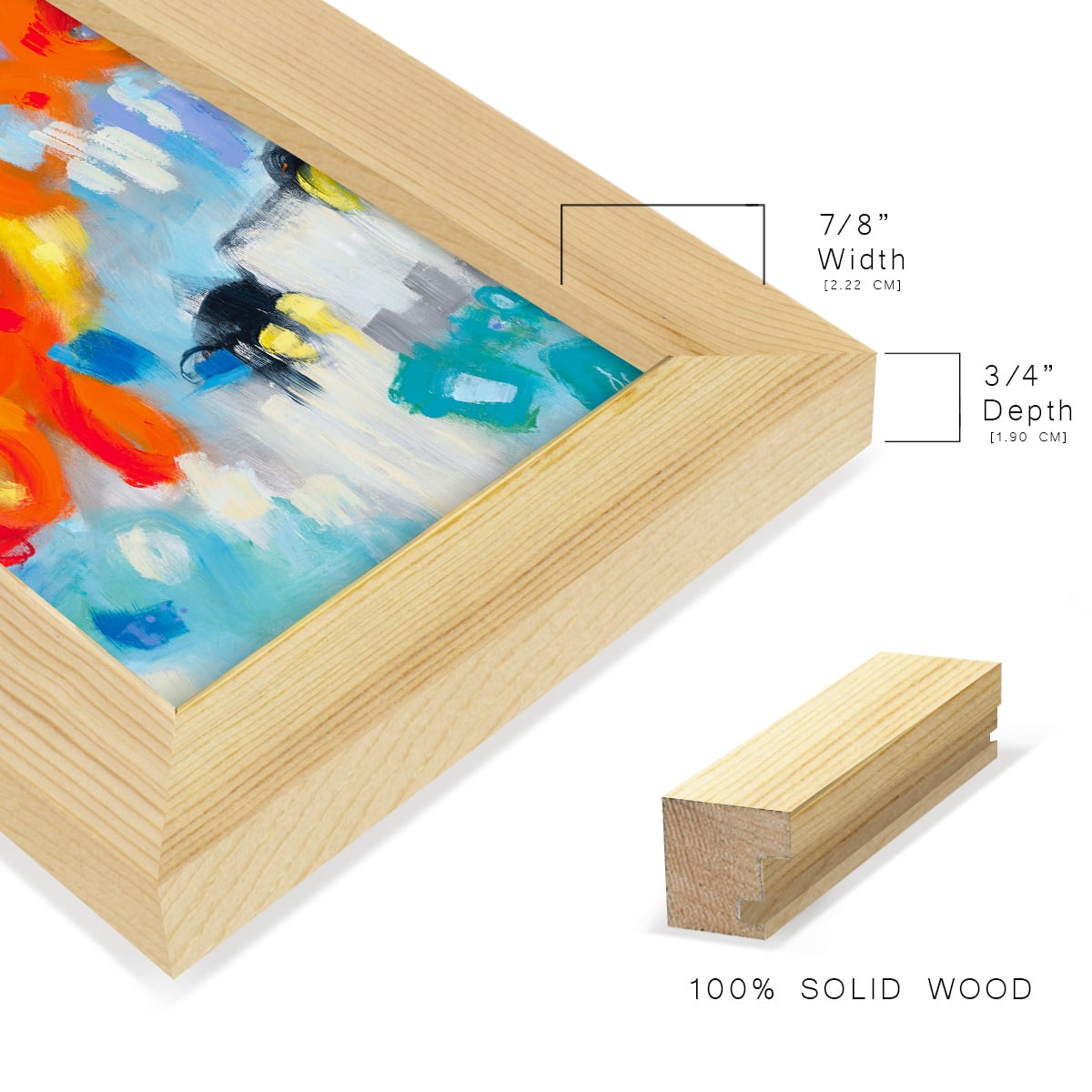 In the Loop V -Framed Print w/glass-Natural Wood