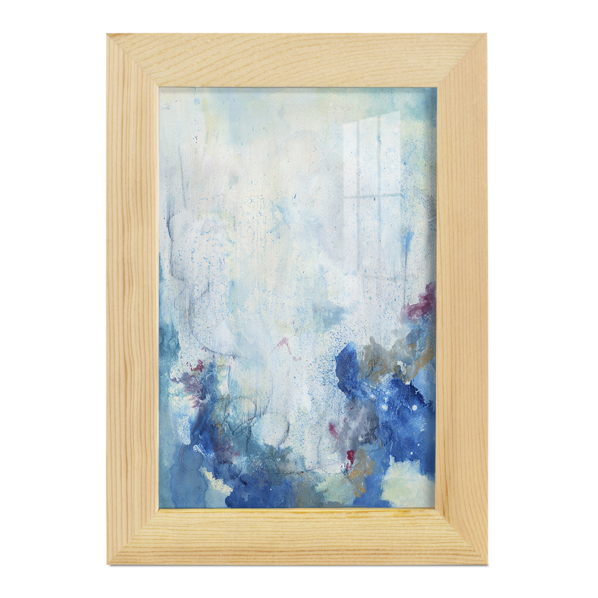 In the Mist II - Framed Print w/glass - Natural Wood