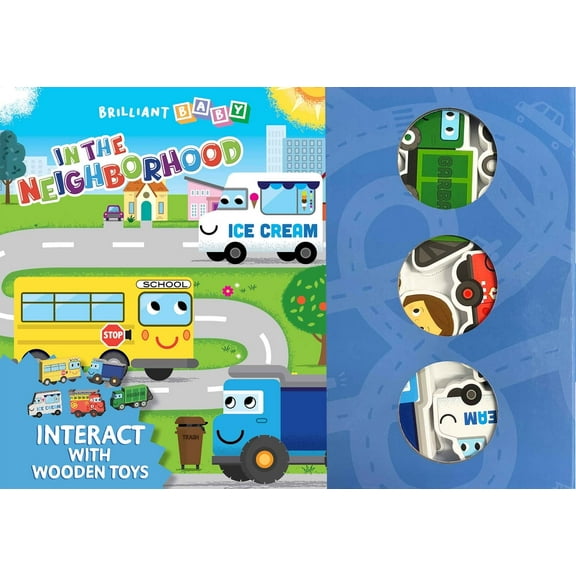 In the Neighborhood - Book with Wooden Toys