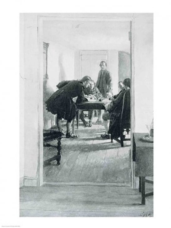 In the Old Raleigh Tavern Canvas Art - Howard Pyle (24 x 36)