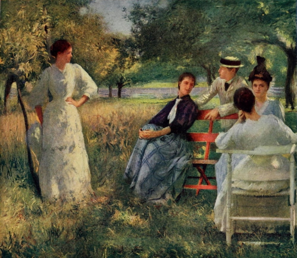 In the Orchard Canvas Art - Edmund C Tarbell (18 x 24)