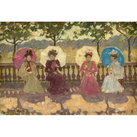 In the Park, Paris by Maurice Prendergast - 12" x 18" Art Print Wall Decor