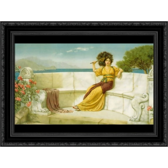 In the Prime of the Summer Time 24x17 Black Ornate Wood Framed Canvas Art by Godward, John William