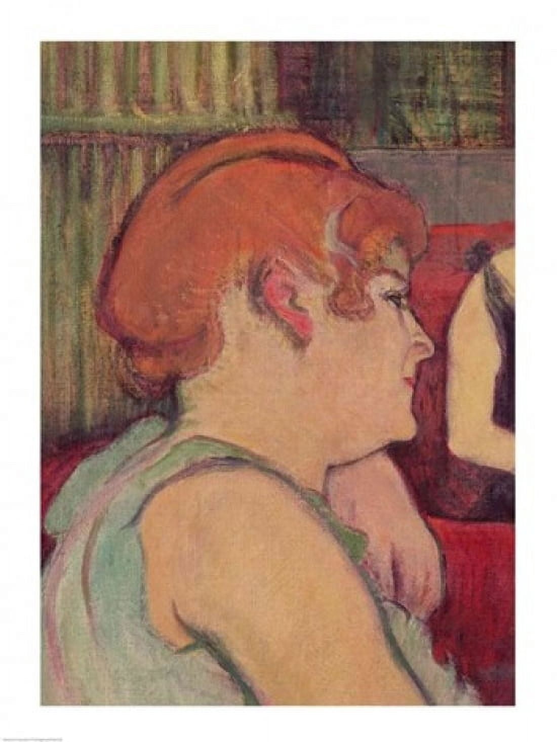 In the Salon at the Rue des Moulins Canvas Art - Henri de Toulouse-Lautrec (24 x 36)