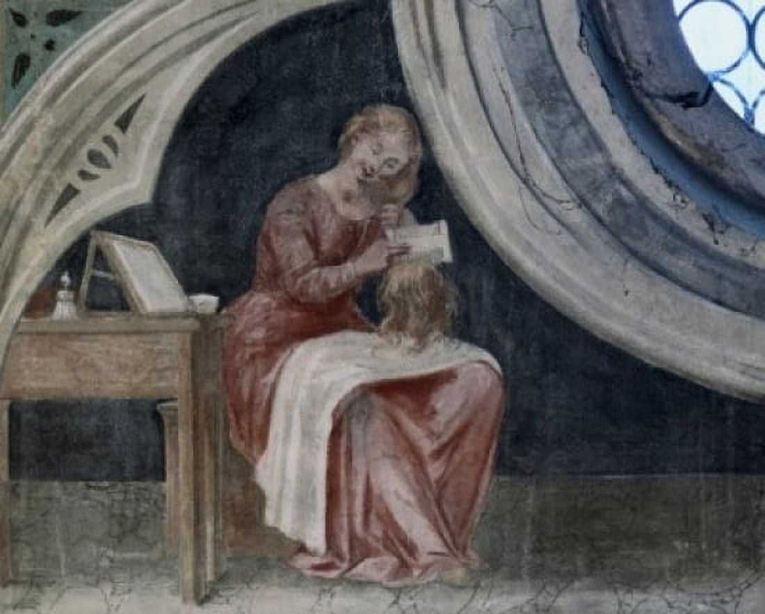 In the Toilette Artist Unknown (Italian) Fresco Palazzo della Ragione Padua Italy Canvas Art - (18 x 24)