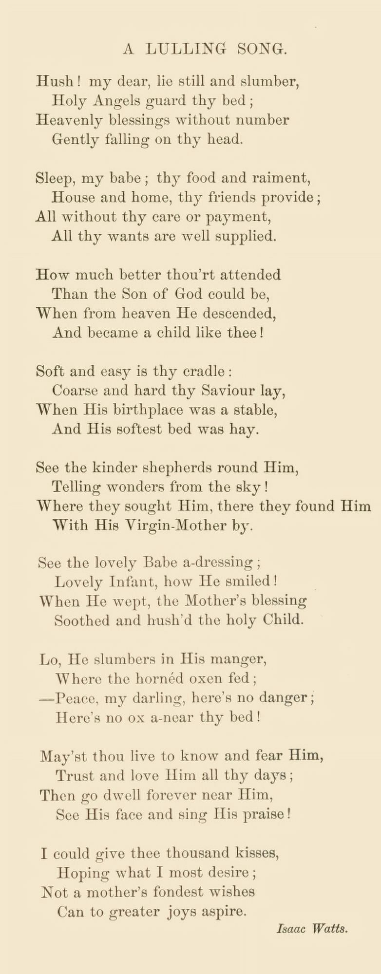 In the Yule-log Glow 1892 A Lulling Song Canvas Art - Isaac Watts (18 x 24)