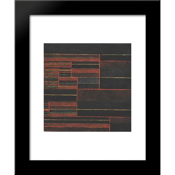 In the current six thresholds 20x24 Framed Art Print by Paul Klee