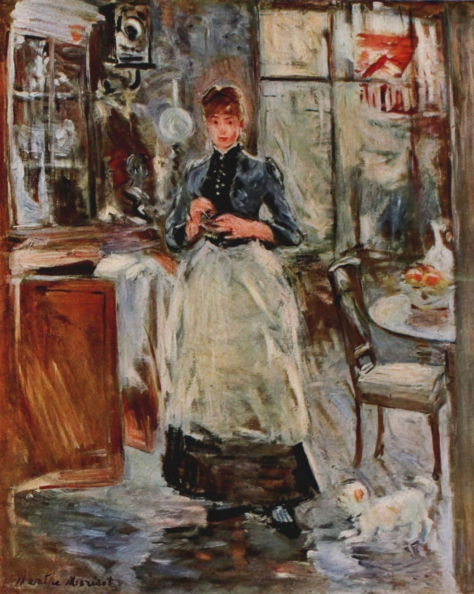 In the dining room Canvas Art - Berthe Morisot (18 x 24)