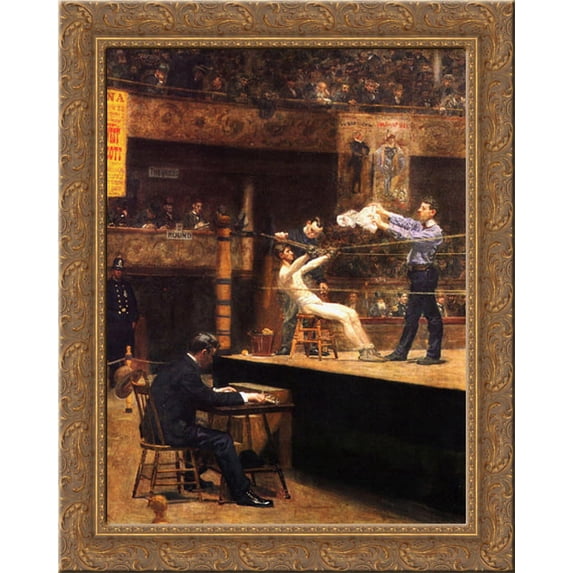 In the mid'time 20x24 Gold Ornate Wood Framed Canvas Art by Eakins, Thomas