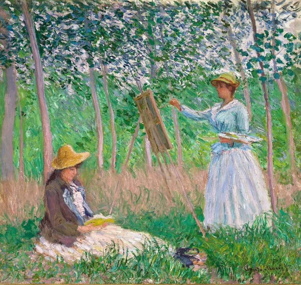 In the woods at Giverny 1887 Canvas Art - Claude Monet (18 x 24)