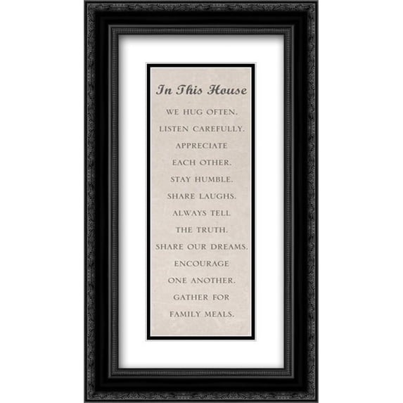 In this House 2x Matted 14x24 Black Ornate Framed Art Print by Gardner, Sarah