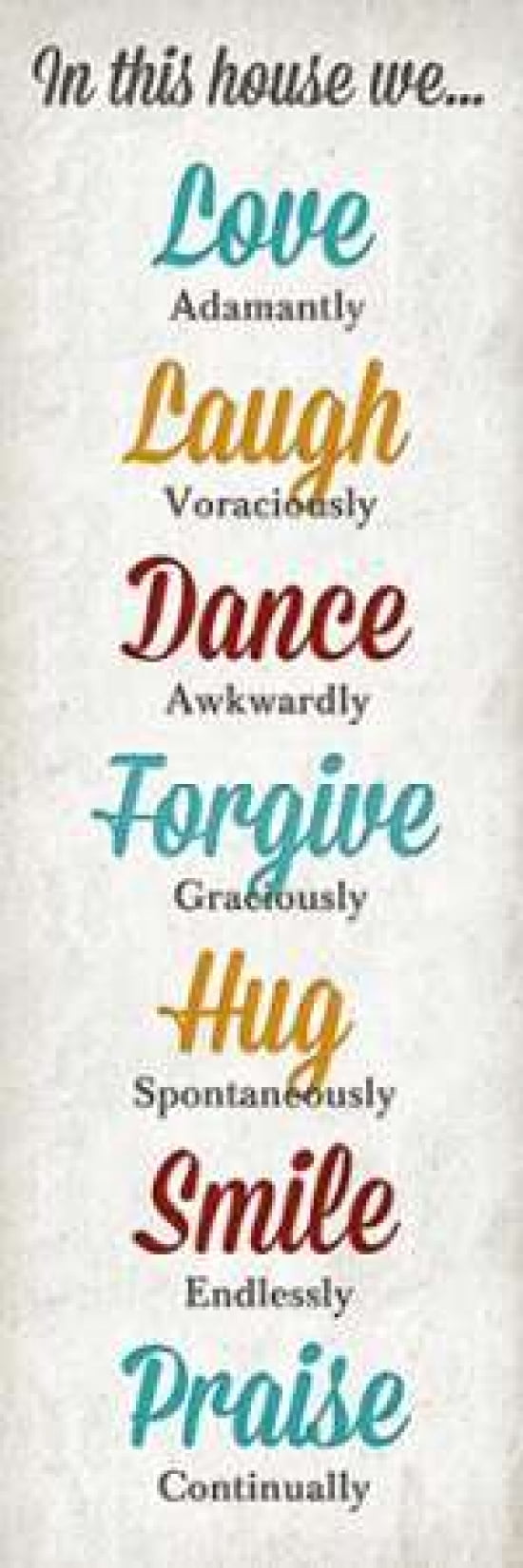 In this House Canvas Art - SD Graphics Studio (8 x 24)