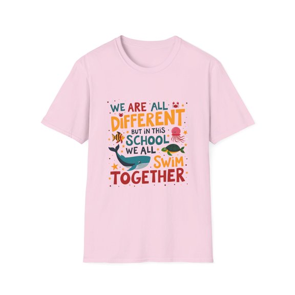 In this School We are all Different We All Swim Together T-Shirt