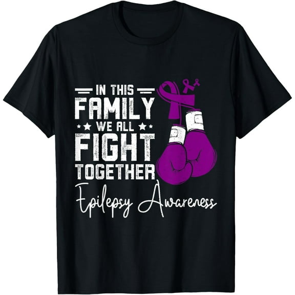 In this family we all fights together, epilepsy awareness T-Shirt
