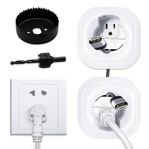 In-wall Cable Management Kit for TV Cords and AV Cables