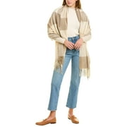 In2 by InCashmere Check Cashmere Wrap, Beige