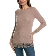 InCashmere womens  Basketweave Cashmere Sweater, M, Brown