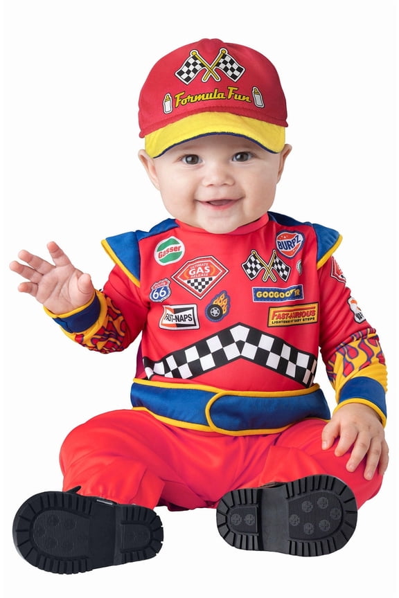 InCharacter Baby Burnin Rubber Racer Infant Costume 0-6 Months Red