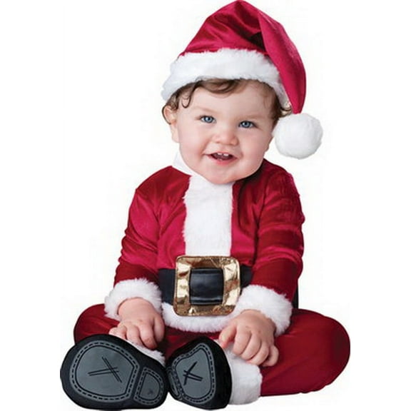 InCharacter Costumes Baby Santa Fancy-Dress Costume for Newborns with Snaps for Easy Diaper Change