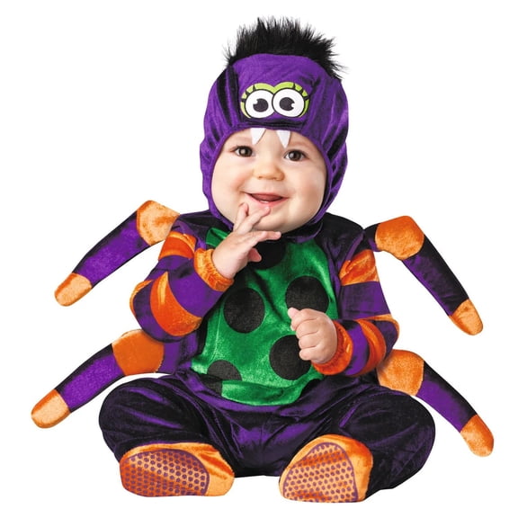 InCharacter Costumes Itsy Bitsy Spider Fancy-Dress Costume with Plush Tuft for Infants, 12-18M