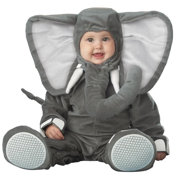 InCharacter Costumes Lil Elephant Fancy-Dress Costume for Babies with Zippered Bodysuit, 0-6 Months