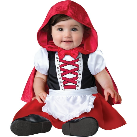 InCharacter Costumes Lil Red Riding Hood Halloween Fantasy Costume Unisex, Infant 0-1, Red