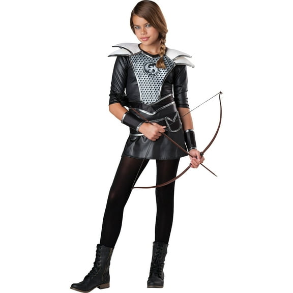 InCharacter Costumes Midnight Huntress Halloween Fantasy Costume Female, Child 4-10, Multi-Color
