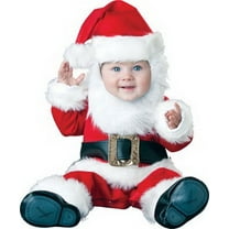 InCharacter Costumes Santa Baby Fancy-Dress Costume with Faux Fur Accents for Infants, 0-6 Months
