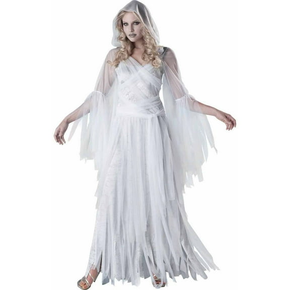 InCharacter Costumes Women's Haunting Beauty Ghost Costume, White/Grey, Small
