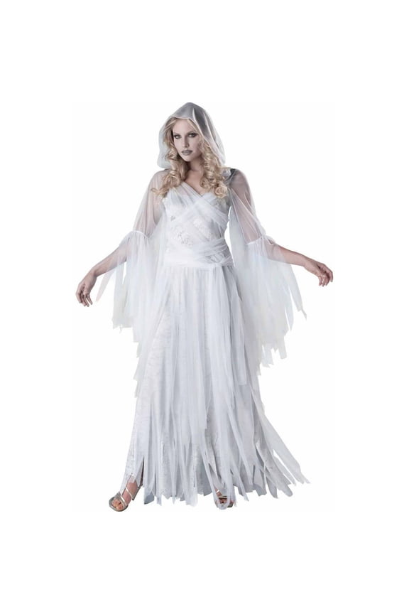 InCharacter Costumes Women's Haunting Beauty Ghost Costume, White/Grey, Small