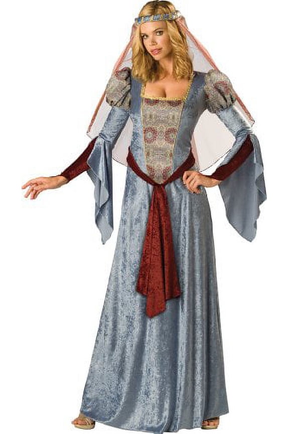 InCharacter Costumes Women's Maid Marian Costume, Blue/Burgundy/Grey, Large