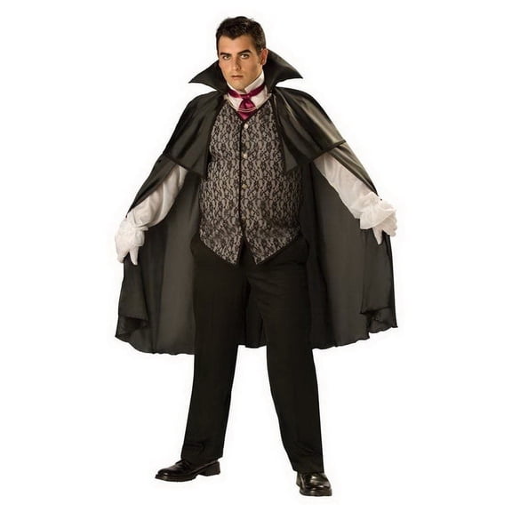 InCharacter Midnight Vampire Cape & Vest Designer Costume Adult-XX-large