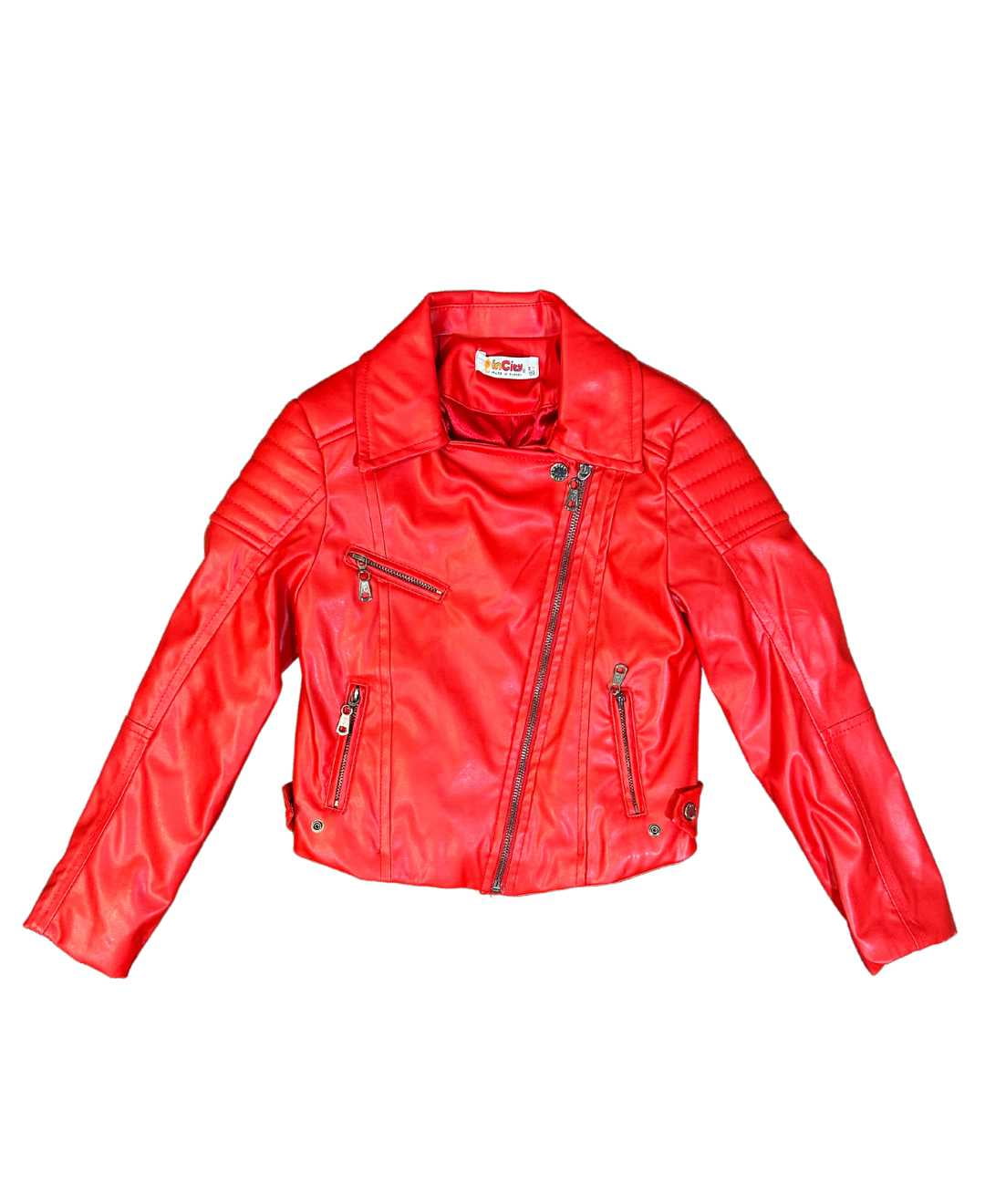 Childrens red leather jacket 2025