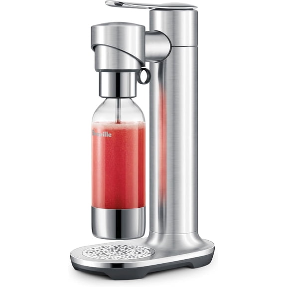 InFizz Fusion Sparkling Water and Beverage Carbonator, CO2 Cylinder Not Included, Brushed Stainless Steel