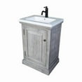 thumbnail image 1 of InFurniture  Rustic Solid Fir Vanity with Ceramic Single Sink - Grey - 24 in., 1 of 1