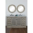 thumbnail image 1 of InFurniture Rustic Style Marble Top with SQ Sink 60-inch Double Sink Bathroom Vanity, 1 of 3