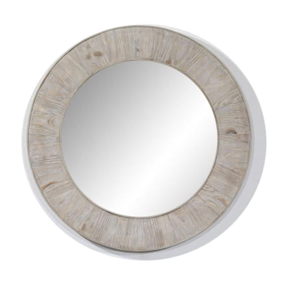 InFurniture WK1811M 27.5 in. Solid Recycled Fir Mirror - Round
