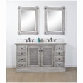 thumbnail image 1 of InFurniture WK1960-G-AP TOP 60 in. Rustic Solid Fir Double Sink Vanity in Grey Driftwood With Arctic Pearl Top-No Faucet, 1 of 1