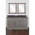 thumbnail image 1 of InFurniture WK1960-WK SQ TOP 60 in. Solid Recycled Fir Double Sink Vanity With Rectangular Sink Limestone Top-No Faucet, 1 of 1