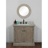 InFurniture WK8136-CS SQ TOP 36 in. Solid Recycled Fir Single Sink ...