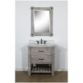 thumbnail image 1 of InFurniture WK8230-G-CW SQ TOP 30 in. Rustic Solid Fir Single Sink Vanity With Rectangular Sink in Grey Driftwood With Carrara White Marble Top-No Faucet, 1 of 1