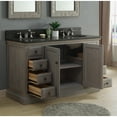 thumbnail image 1 of InFurniture WK8360-WK SQ TOP 60 in. Solid Recycled Fir Double Sink Vanity in Grey With Rectangular Sink Limestone Top-No Faucet, 1 of 2