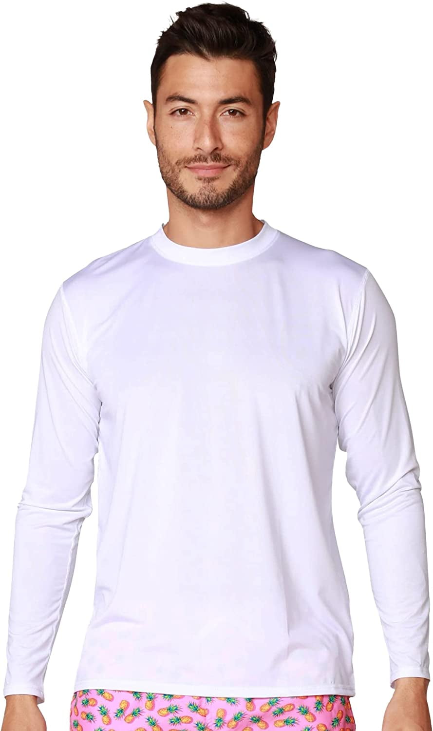 InGear Dry Fit Swim Shirts For Men Uv Sun Protective Rash Guard Workout  Shirts