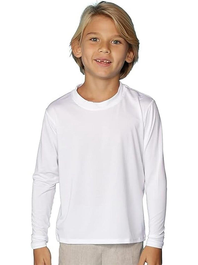 InGear Youth Rashguard Long Sleeve Swim Shirts for Boys, UV Sun - Main Image