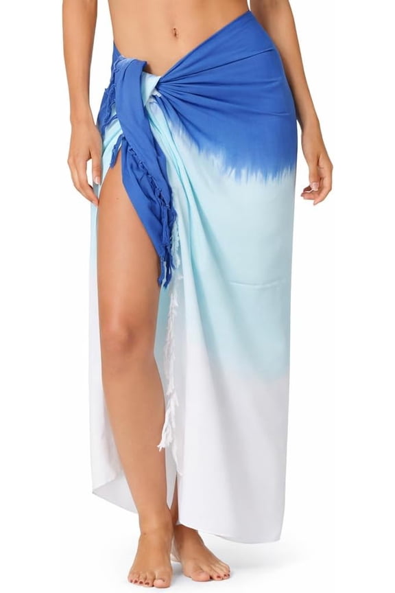 Sarong Pareo Beach Wrap for Women, Swim Bikini Coverup Skirt